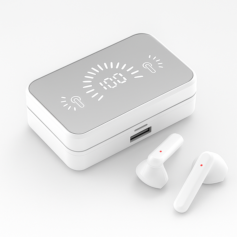 Écouteurs e-sport sans Fil 5.1 – Hi-Fi IPX7, Boîtier Miroir