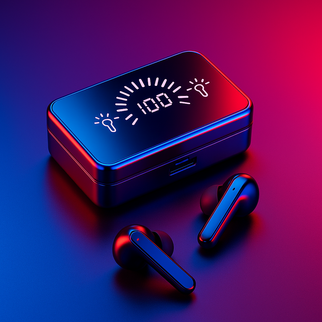 Écouteurs e-sport sans Fil 5.1 – Hi-Fi IPX7, Boîtier Miroir