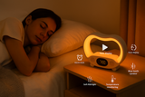Lampe Ambiance Intelligente 6-en-1 | LED RGB, Charge Sans Fil 15W, Haut-Parleur Bluetooth & Télécommande